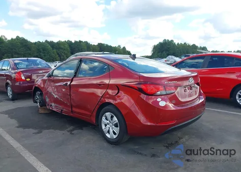 2016 Hyundai Elantra Se z USA, uszkodzony, nr VIN 5NPDH4AE4GH741552